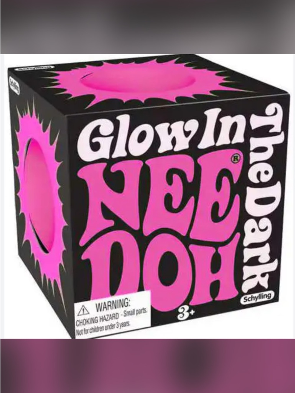 Glow in the Dark Nee Doh Stress Ball - Hot Pink